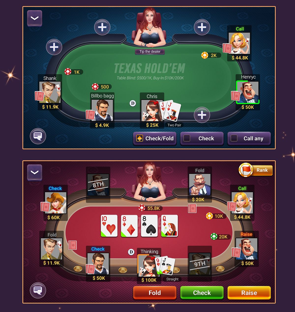 Billionaire Casino آن لائن کیسینو میں اصل گیمز